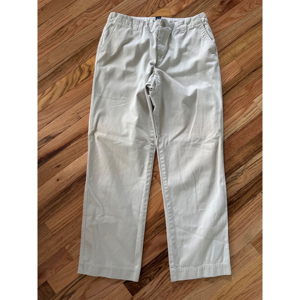 Gap Clean Cut Chino Pants Womens 10 Regular Beige Cotton Straight Leg Khakis